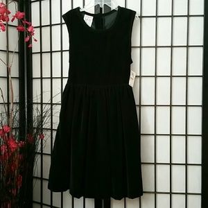 Dark green velvet girl's dress by Talbot's